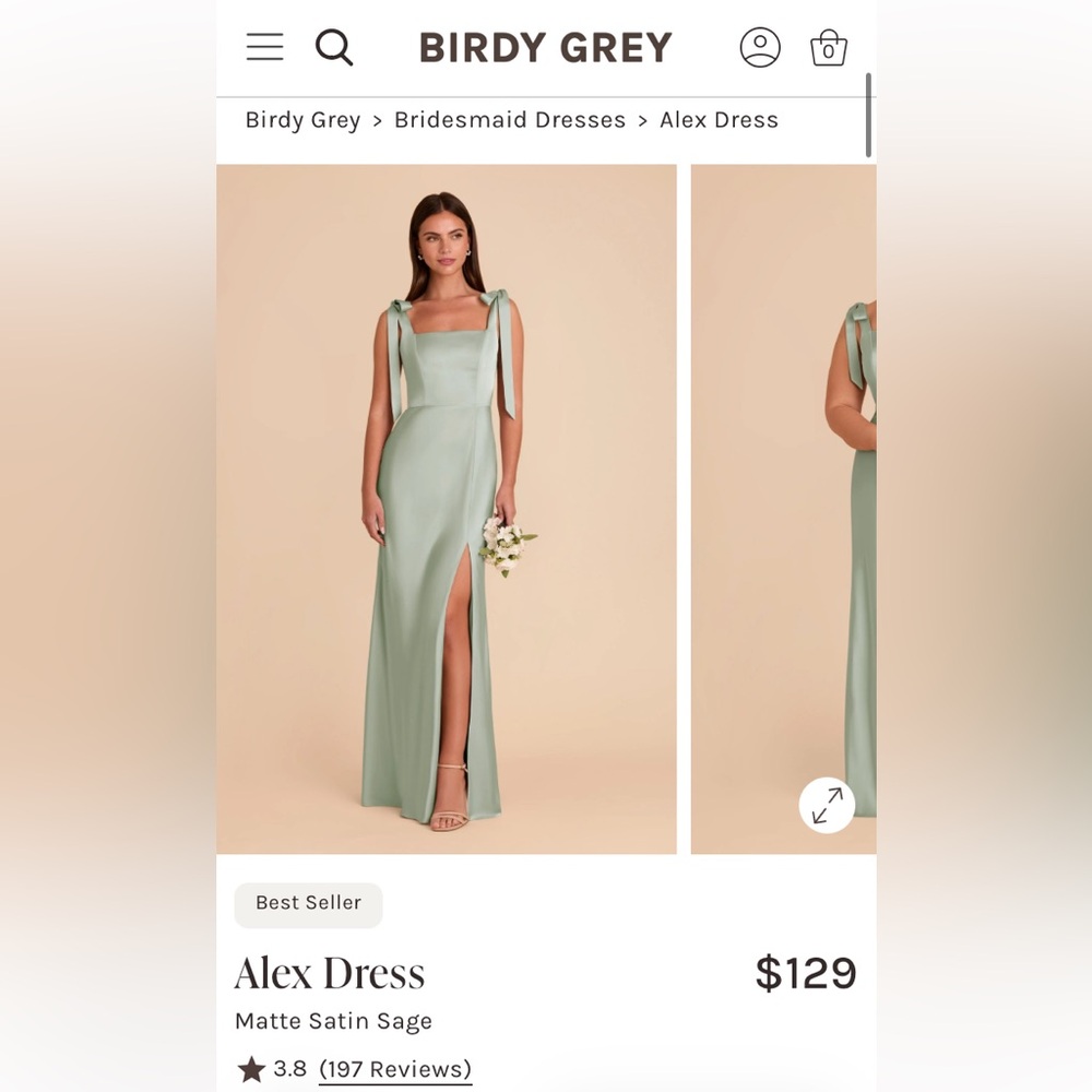 Sage Green Birdy Grey Evening Dress